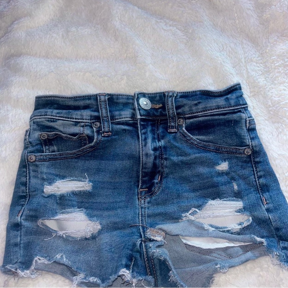 Distressed Denim Shorts